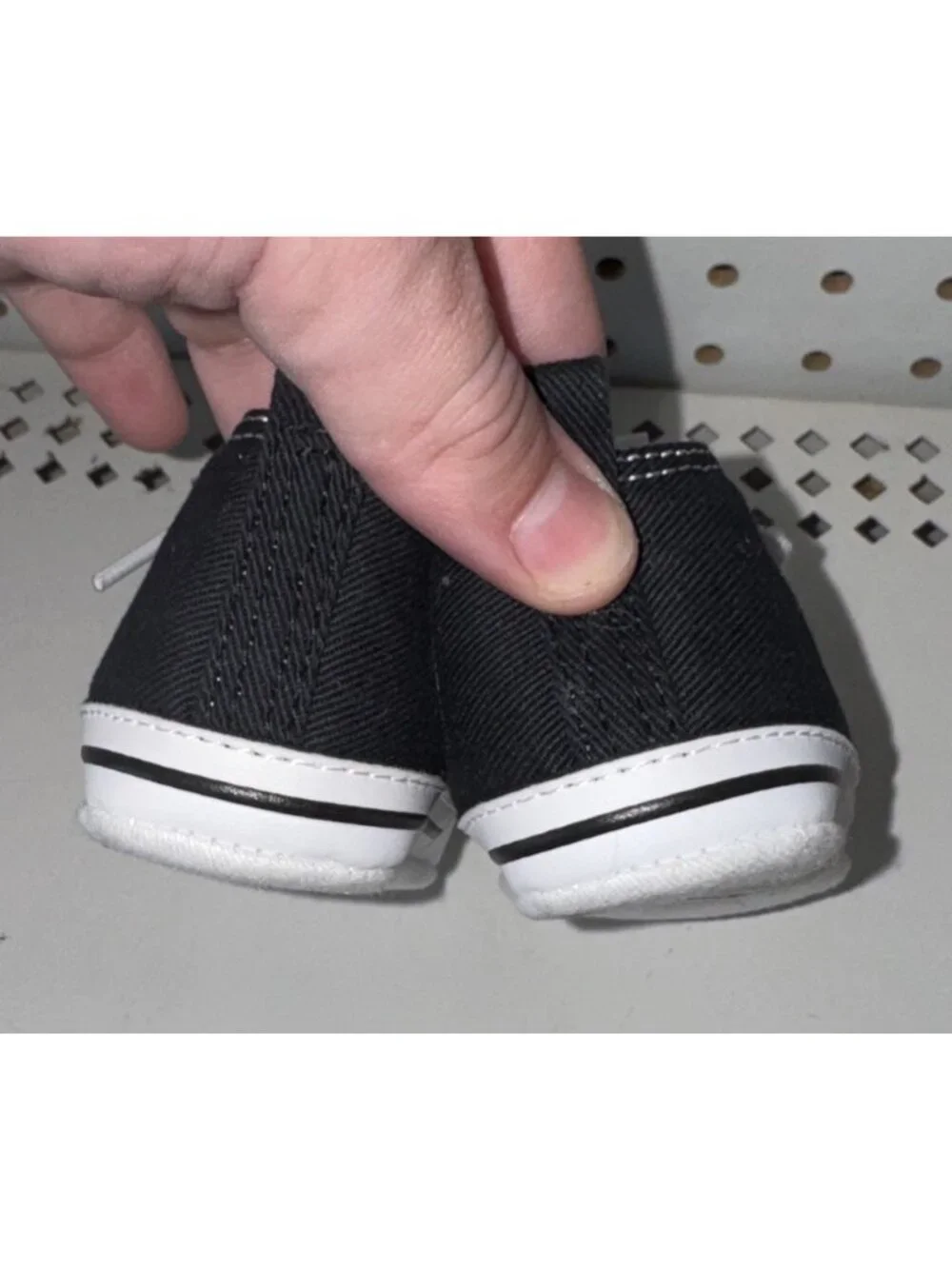 Converse First Star Hi Boys Baby Infant Crib Shoes Booties Size 3 Black 8J231